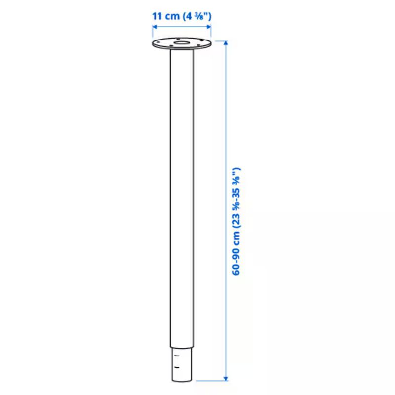 IKEA OLOV Leg, adjustable, white