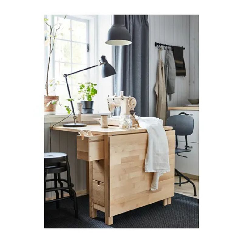 IKEA Norden Gateleg Table, Birch, 26/89/152x80 cm