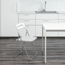 IKEA Nisse Folding Chair, Silver-Colour White