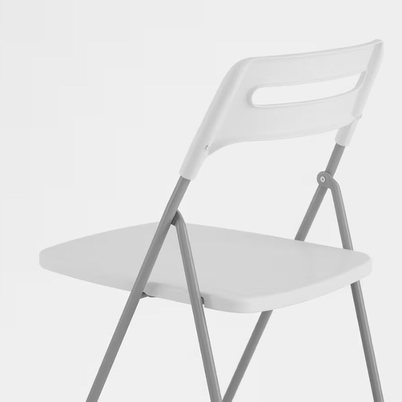 IKEA Nisse Folding Chair, Silver-Colour White