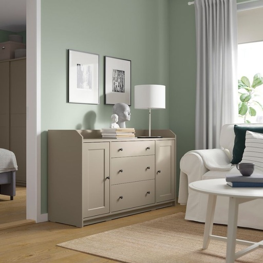 IKEA HAUGA sideboard, beige, 140x84 cm