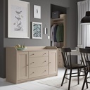 IKEA HAUGA sideboard, beige, 140x84 cm