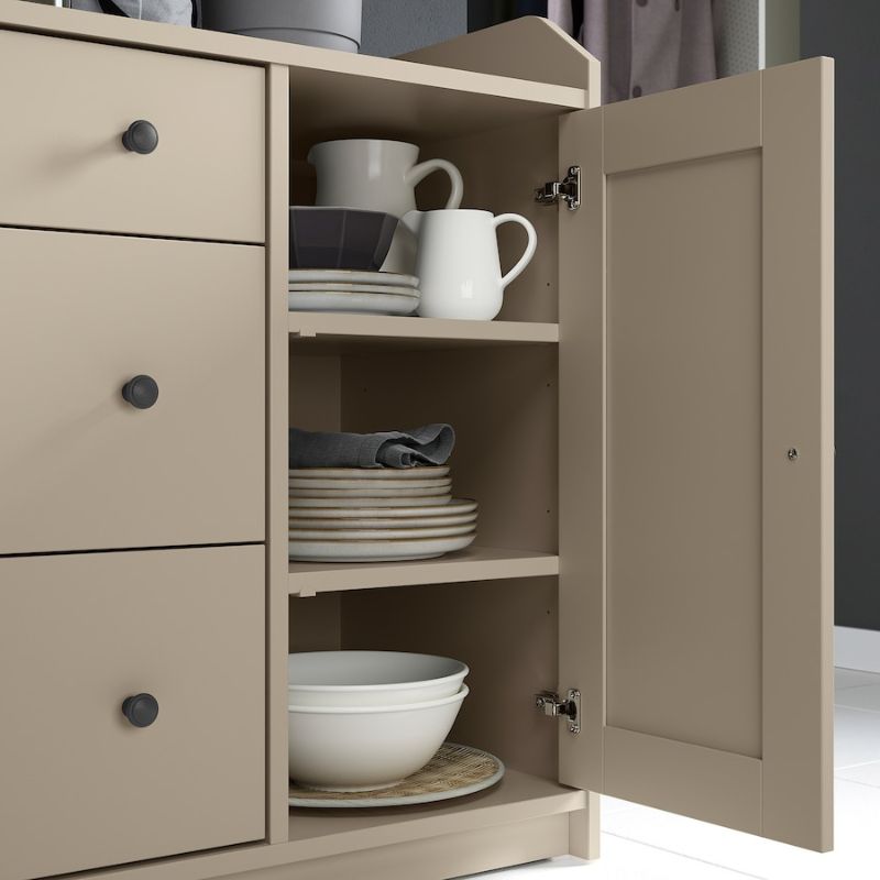 IKEA HAUGA sideboard, beige, 140x84 cm