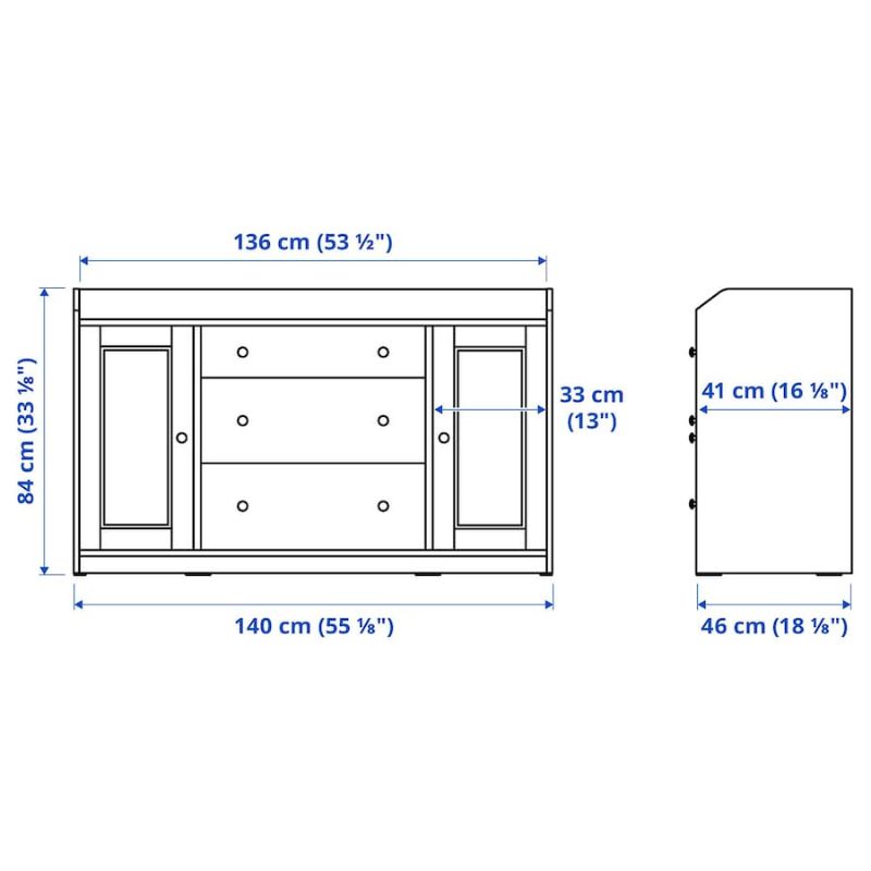 IKEA HAUGA sideboard, beige, 140x84 cm