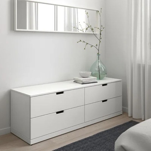 IKEA NORDLI Chest of 4 Drawers White 160X54 cm