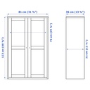 IKEA HAVSTA Glass-Door Cabinet,81x35x123 cm 