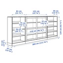 IKEA HAVSTA Storage Comb W Sliding Glass Doors White 283X37X134 cm