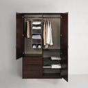 IKEA MUSKEN Wardrobe with 2 Doors+3 Drawers, Brown