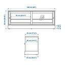 IKEA HAVSTA TV Bench with Plinth White 160X47X62 cm