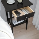 IKEA HEMNES Bedside Table, Black-Brown