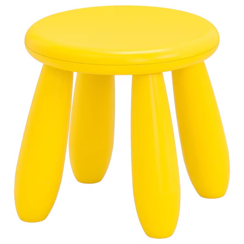 IKEA MAMMUT Children's Stool, In Outdoor, Yellow