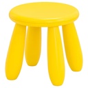 IKEA MAMMUT Children's Stool, In Outdoor, Yellow