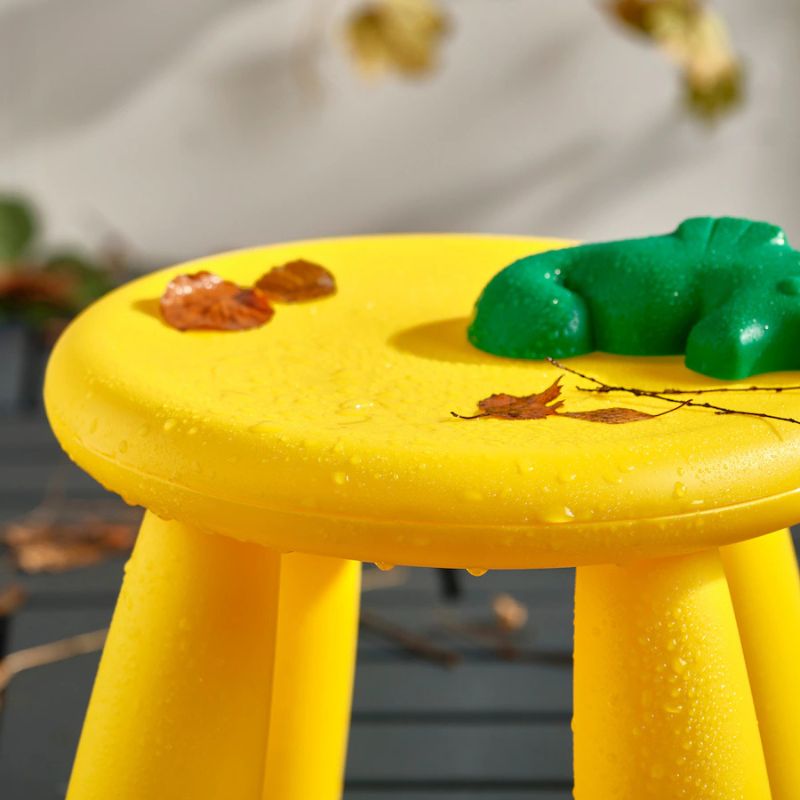 IKEA MAMMUT Children's Stool, In Outdoor, Yellow