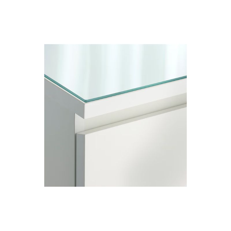 IKEA MALM Glass Top White 160X48 cm