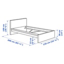 IKEA MALM Bed Frame, High, White 120 X 200 cm Without Bed Base