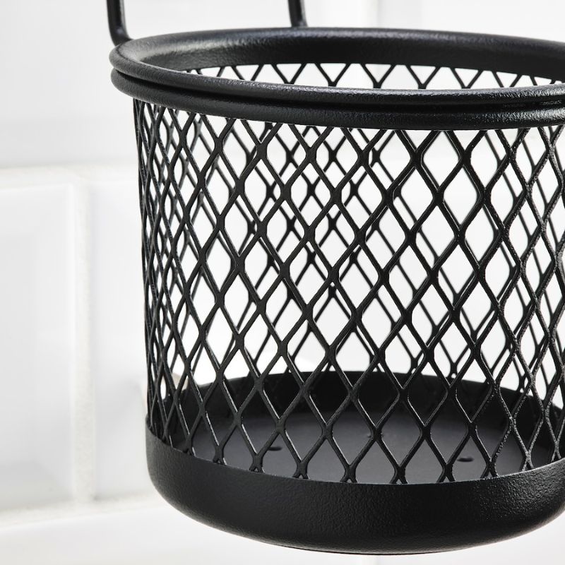 IKEA HULTARP Container Black, Mesh 14X16 cm