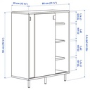 IKEA MACKAPAR Shoe Cabinet Storage White 80X35X102 cm