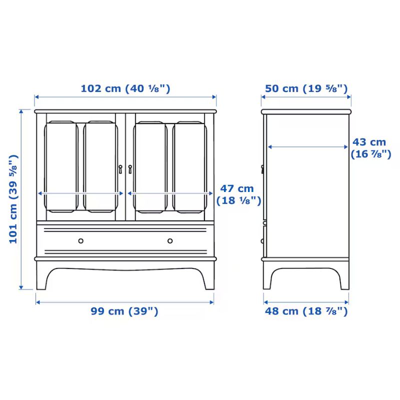 IKEA Lommarp Cabinet, Dark Blue-Green 102X101 cm