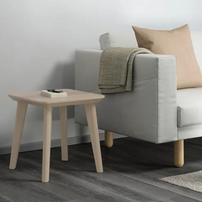 IKEA Lisabo Side Table, Ash Veneer 45X45 cm