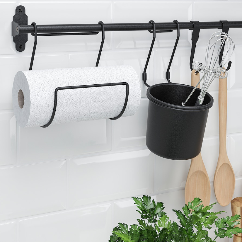 IKEA HULTARP Kitchen Roll Holder Black