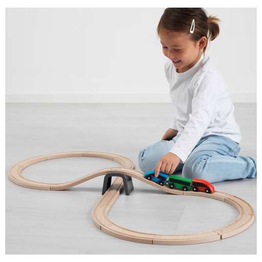 IKEA Lillabo 20-Piece Basic Train Set, Multicolour