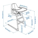 IKEA Langur Junior-Highchair with Tray, White