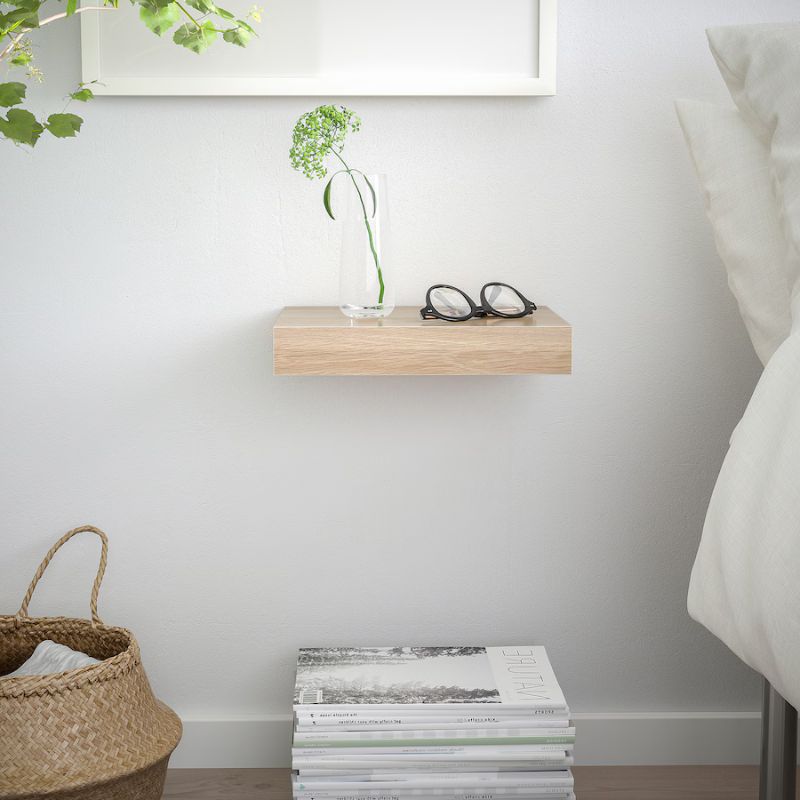 IKEA Lack Wall Shelf, White Stained Oak Effect 30X26 cm