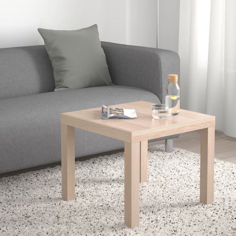 IKEA Lack Side Table White Stained Oak Effect 55X55 cm