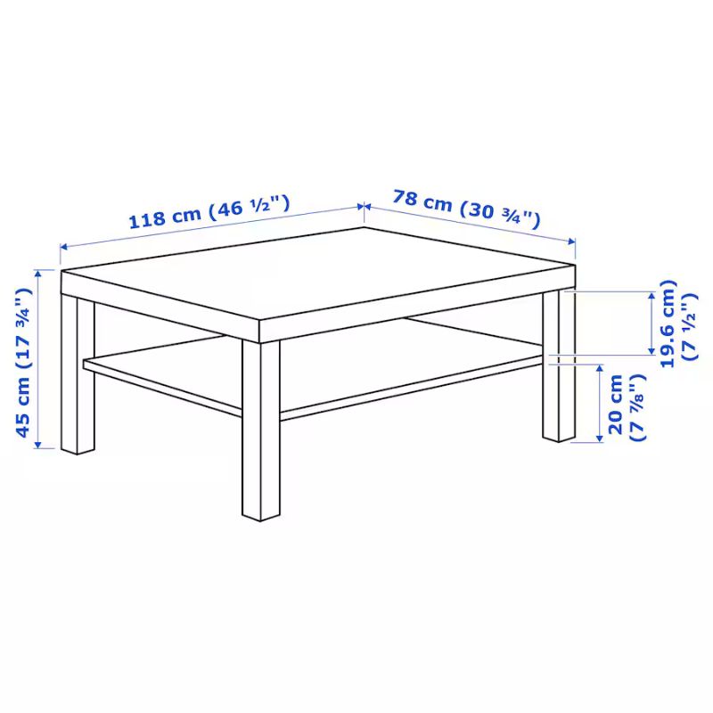 IKEA Lack Coffee Table, Black-Brown, 118X78 cm