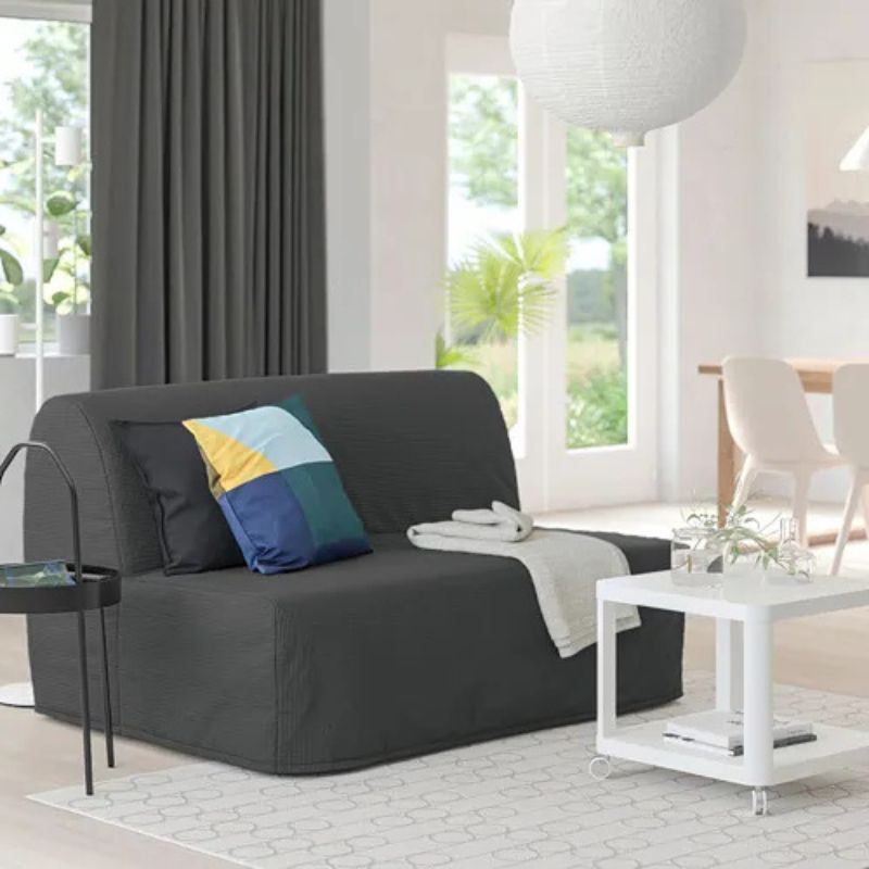 IKEA LYCKSELE Lovas 2-seat Sofa-Bed Vansbro Dark Grey