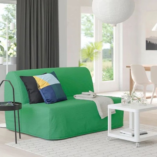 IKEA LYCKSELE Lovas 2-seat Sofa-Bed Vansbro Bright Green