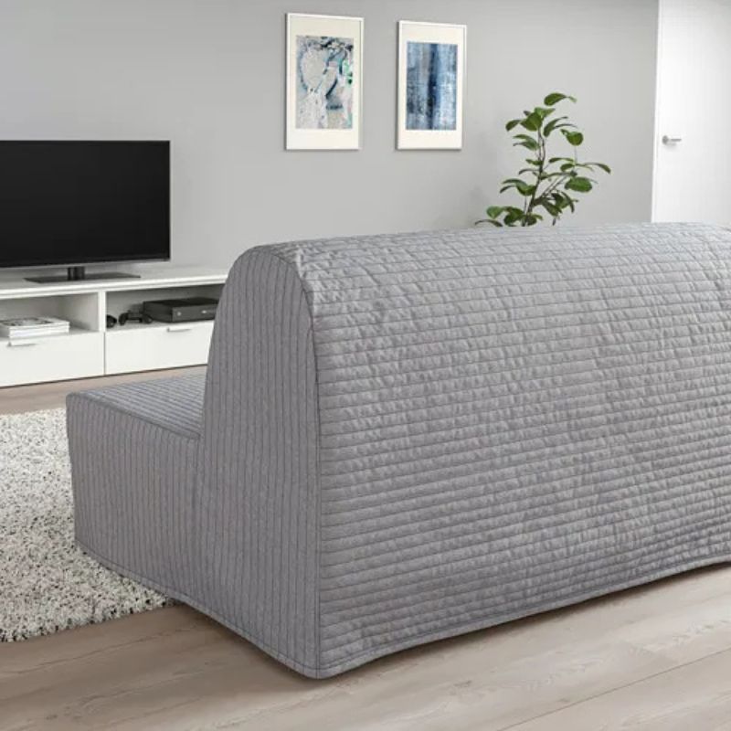 IKEA LYCKSELE HAVET 2-seat Sofa-Bed Knisa Light Grey