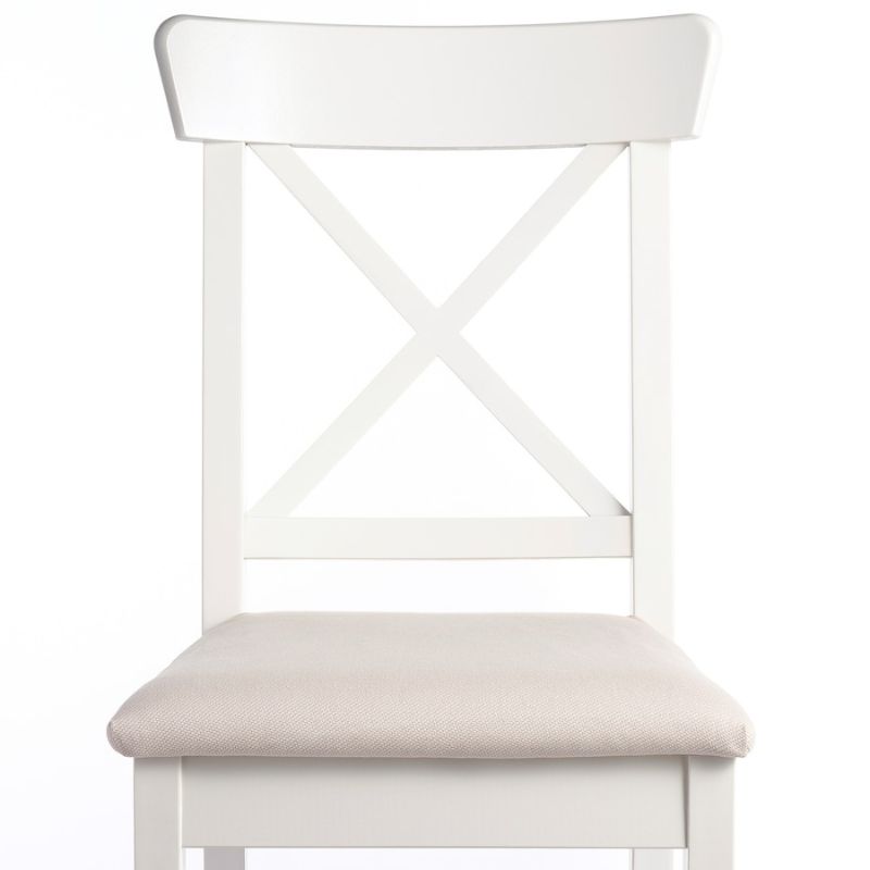 IKEA INGOLF Chair, White-Hallarp Beige