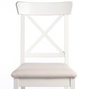 IKEA INGOLF Chair, White-Hallarp Beige