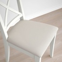 IKEA INGOLF Chair, White-Hallarp Beige