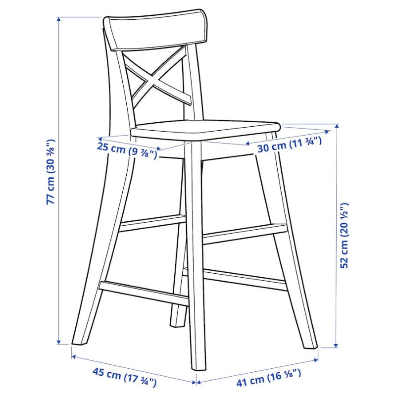 IKEA INGOLF Junior Chair, Antique Stain