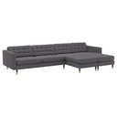 IKEA LANDSKRONA 5 - seat Sofa, with Chaise Longues - 
 Gunnared Dark Grey - Wood