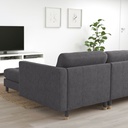 IKEA LANDSKRONA 5 - seat Sofa, with Chaise Longues - 
 Gunnared Dark Grey - Wood