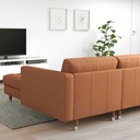 IKEA LANDSKRONA 4-seat Sofa, with Chaise Longue-Grann-Bomstad Golden-Brown-Metal