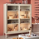 IKEA Idasen Cabinet with Sliding Glass Doors, Beige 120X140 cm