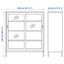 IKEA Idasen Cabinet with Sliding Glass Doors, Beige 120X140 cm