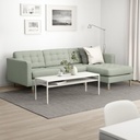 IKEA LANDSKRONA 3-seat Sofa, with Chaise Longue-Gunnared Light Green-Wood