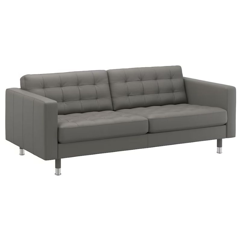 IKEA LANDSKRONA 3-seat Sofa, Grann-Bomstad Grey-Green-Metal