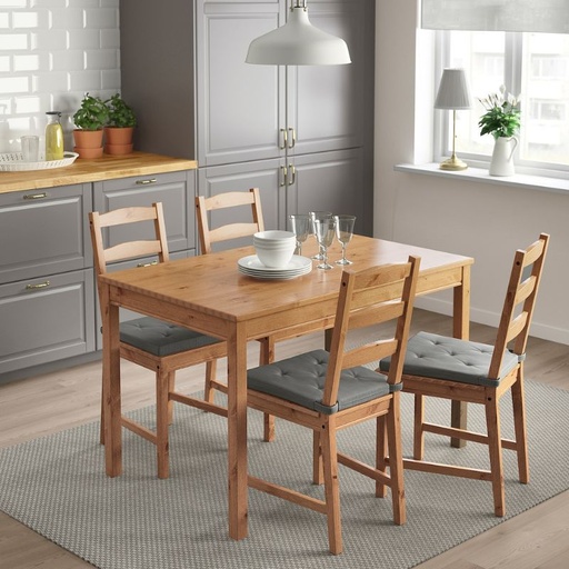 IKEA Jokkmokk Table and 4 Chairs, Antique Stain