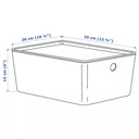 IKEA Kuggis Box with Lid, White, 26X35X15 cm