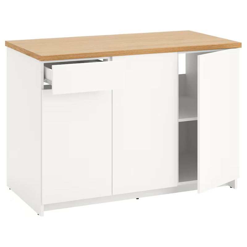 IKEA Knoxhult Base Cabinet with Doors and Drawer White 120 cm