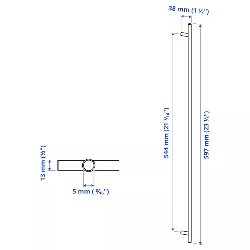 IKEA Kallror Handle Stainless Steel 597 mm