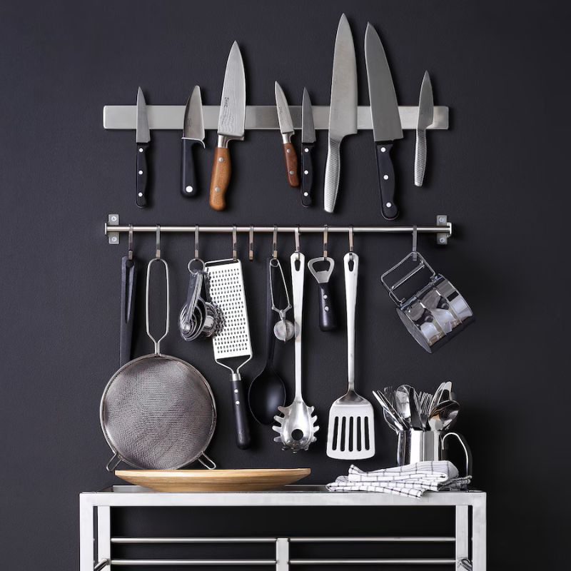 IKEA KUNGSFORS Magnetic Knife Rack, Stainless Steel