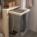 IKEA KOMPLEMENT Pull-Out Trouser Hanger, White Stained Oak Effect 50X58 cm