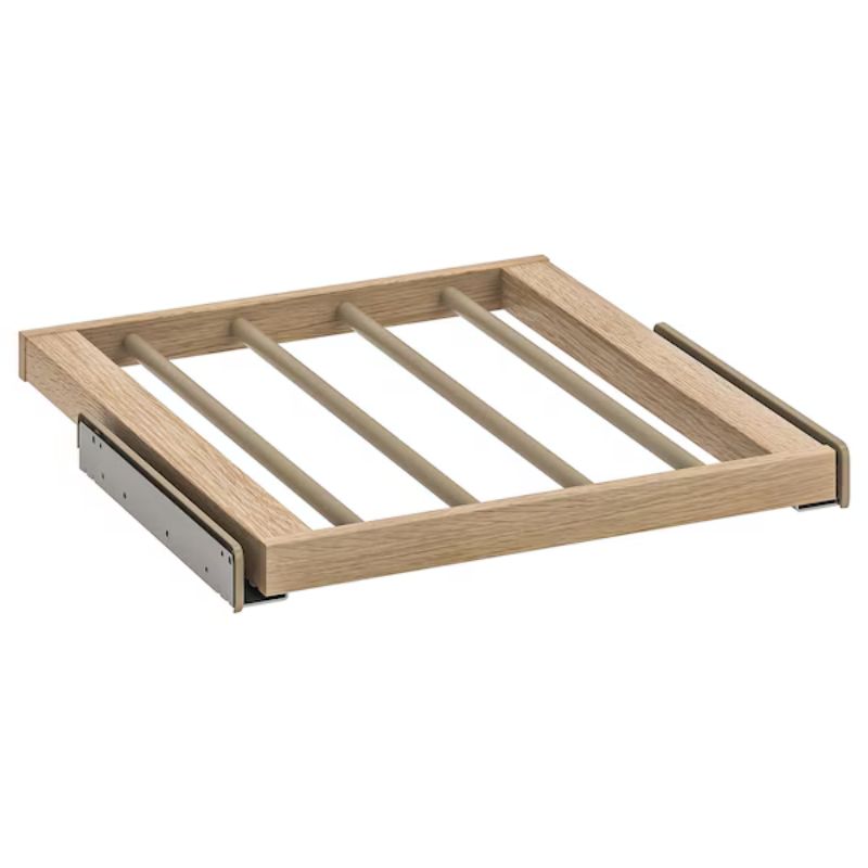 IKEA KOMPLEMENT Pull-Out Trouser Hanger, White Stained Oak Effect 50X58 cm